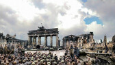 Russian soldiers rally at the Brandenburg Gate, Berlin, 1945.jpg
